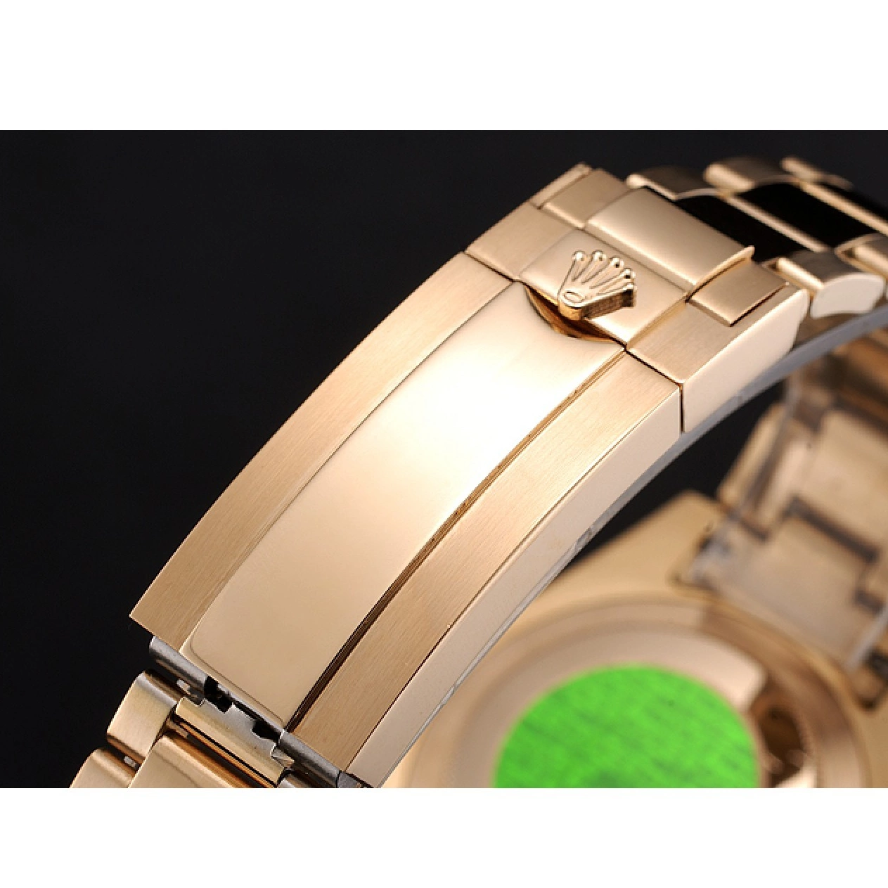 Rolex aaa copy Rolex Case Yellow Swiss Gold Bracelet And Submariner Diamond Markings With Black Dial Bezel Gold 0616